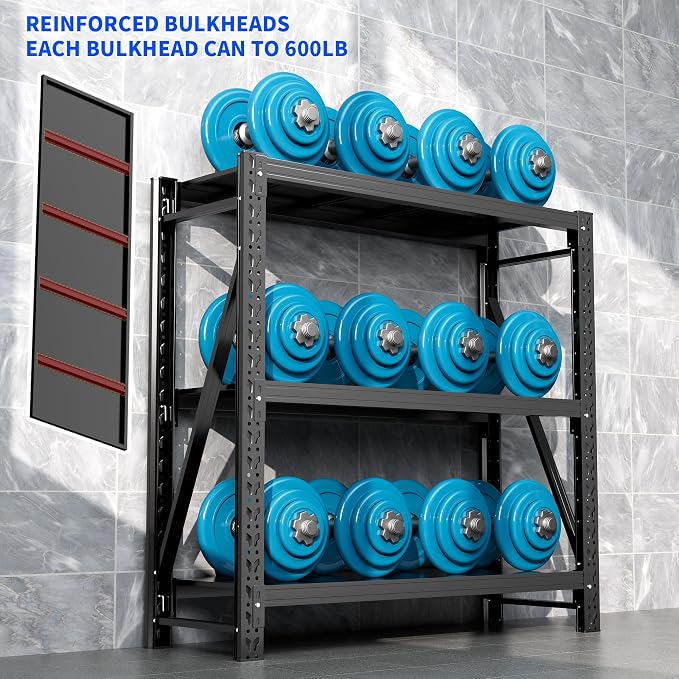 Garage Shelving Unit 1 Set Rustproof 50“W Heavy Duty Storage Shelves Easy - Image 4