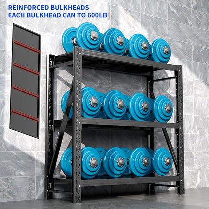 Garage Shelving Unit 1 Set Rustproof 50“W Heavy Duty Storage Shelves Easy - Image 4