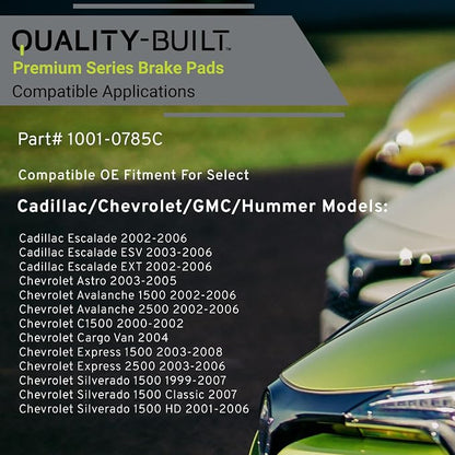 Premium Ceramic Front Brake Pads Compatible - Image 3
