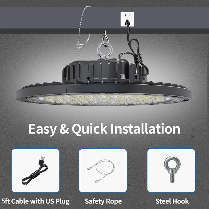 2 Pack UFO LED High Bay Light 200W, 29000 LM, 5000K - Image 7