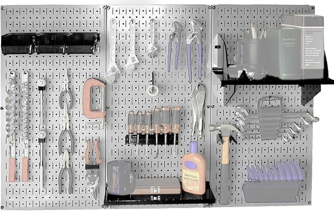 Wall Control Metal Pegboard Tool Organizer Kit and Wall Control 26 Piece Deluxe - Image 3