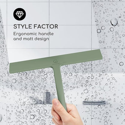 GÜTEWERK Shower Squeegee for Glass Doors, Silicone Window Squeegee, Bathroom - Image 3