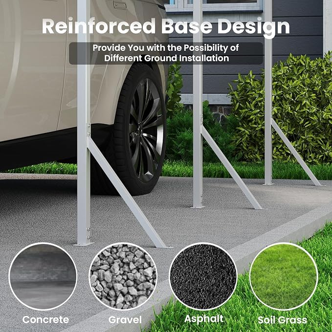 Heavy Duty Metal Carport – Sturdy Structure, All-Weather Protection, Easy - Image 4