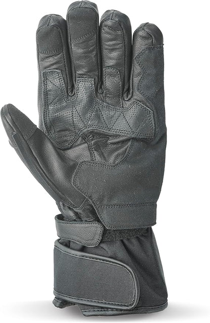 Leather Motorcycle Gloves with Adjustable Fitting Bike Riding Gloves - Image 2