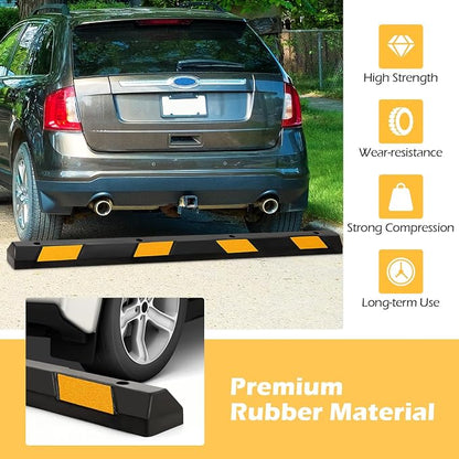 Rubber Parking Curb Garage Floor Stopper, Guide Wheel Stopper - Image 3