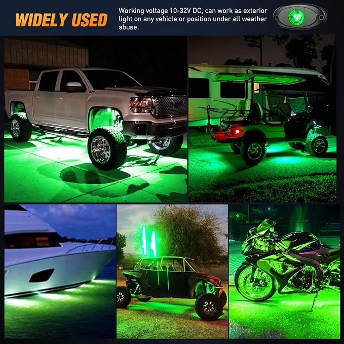 Nilight LED Rock Light Pods Waterproof Under Body Wheel Well Light Exterior - Image 8