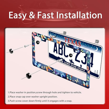 Colorful Butterfly License Plate Frame Fantasy Butterflies License Plate Frames - Image 3