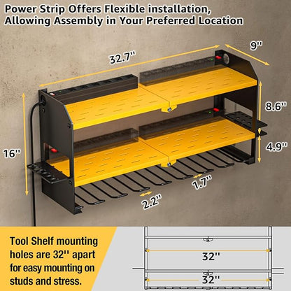 YYR Power Tool Organizer with Charging Station Wall Mount, Cordless Drill and - Image 6