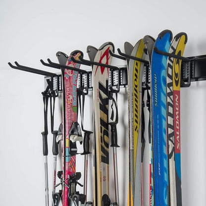 WALMANN Garage Storage Organization System Ski Wall Rack 10 Pairs of Skis Mount - Image 6