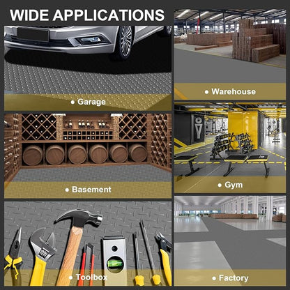 Garage Floor Mat 2.8mm Thickness PVC Garage Flooring Roll Diamond Plate Floor - Image 8