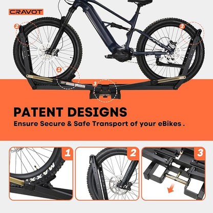 MagRack X1 Hitch 1 Ebike Rack, 100 lbs Capacity Electric Bike Carrier - Image 3