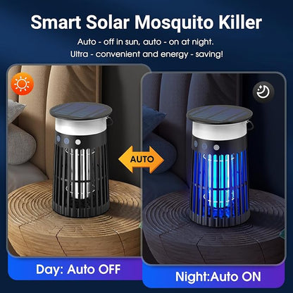 Solar Bug Zapper Outdoor, Portable Electric Mosquito Killer - Image 3