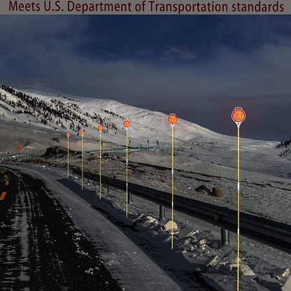 Reflectors for Driveway Entrance Orange Reflective Driveway Markers Snow Plow - Image 6