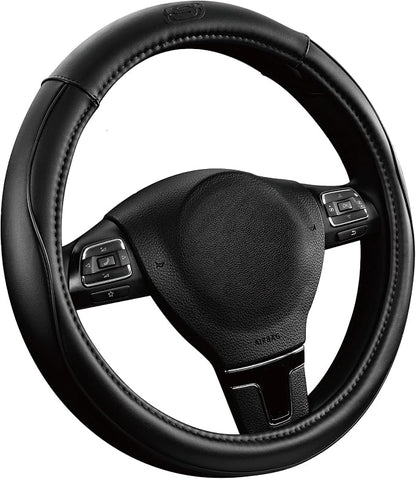 Skechers Memory Foam Steering Wheel Cover, Piping Microfiber Leather Steering by Skechers