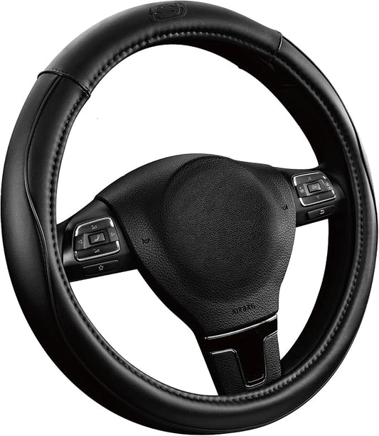 Skechers Memory Foam Steering Wheel Cover, Piping Microfiber Leather Steering by Skechers