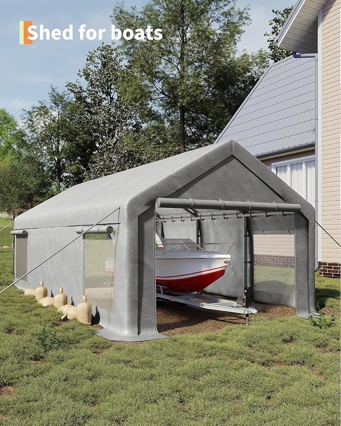 13 x 25ft Heavy-Duty Carport Canopy - Image 8