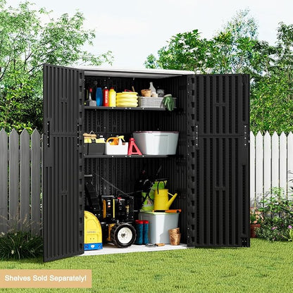 KINYING Outdoor Storage Shed, 57 Cu.ft Vertical Outdoor Storage Cabinet - Image 6