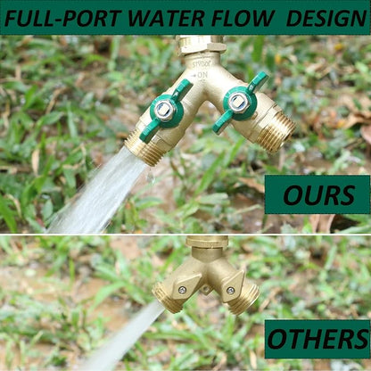 STYDDI Garden Hose Splitter Full Flow, Brass Heavy Duty Hose Splitter 2-Way - Image 7