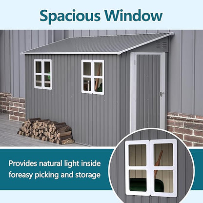 4 x 10 FT Metal Outdoor Storage Shed - Image 4