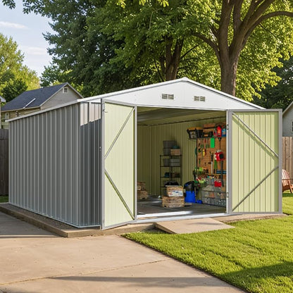 Patiowell 10 x 12 FT Metal Storage Shed by Patiowell