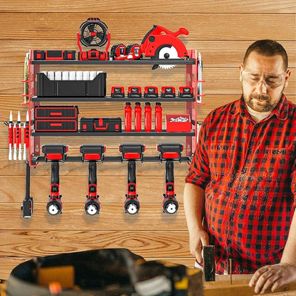 Power Tool Organizer Wall Mount, Garage Tool Storage Shelves - Image 7