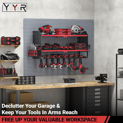 YYR Power Tool Organizer Wall Mount, Cordless Drill and Battery Holder - Image 2