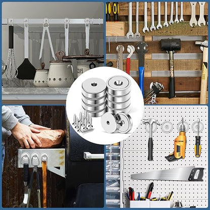 MIKEDE 10 Pack Strong Neodymium Cup Magnets, 70Lbs+ Holding Force Heavy Duty - Image 7