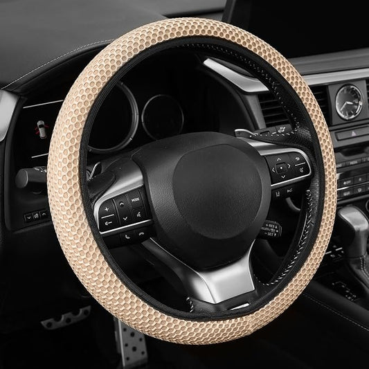 alpmosn Elastic Stretch Steering Wheel Cover, Breathable Microfiber Ice Silk by alpmosn