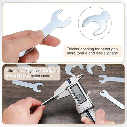 HARFINGTON 10pcs Small Wrench 16x95x2mm Metric U-Shaped Single Open Ended - Image 5