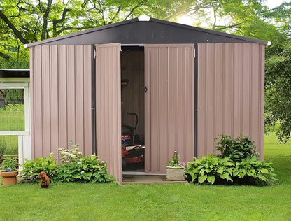 U-MAX 8' x 10' Shed Outdoor Storage Shed Clearance, Extra Large Yard Steel - Image 4