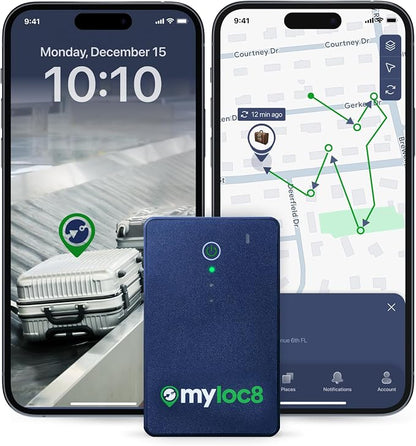 GPS Luggage Tracker for Suitcases TSA Approved, Android & iOS Compatible by MyLoc8