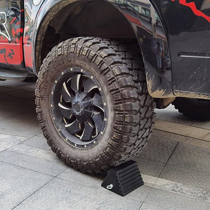 ROBLOCK 2 Pack Wheel Chocks Rubber Heavy Duty Black - Image 4