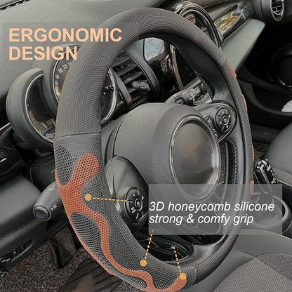 PINCTROT Large Size Comfy Grip Steering Wheel Cover, Anti-Slip Design, - Image 2