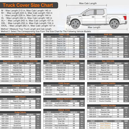Kayme Full Size Truck Cover Waterproof All Weather, Heavy Duty Outdoor Pickup - Image 5
