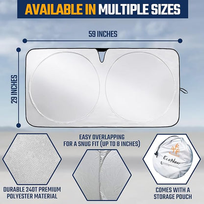 EcoNour Car Windshield Sunshade | Advanced Light-Blocking Protection | Foldable - Image 6