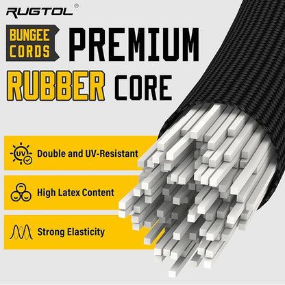 Bungee Cords with Hooks, 48 Inch Adjustable Elastic Bungee Cords with Carabiner - Image 6