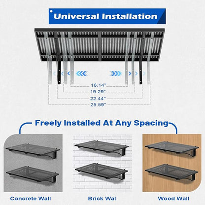 YOLENY 2-Pack 2x3FT Adjustable Heavy Duty Garage Wall Shelving, 500lbs Load - Image 4