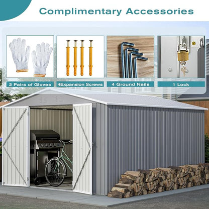 Large Outdoor Storage Shed, Utility Tool Shed Storage House - Image 3