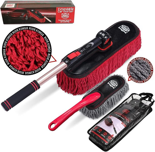 Car Duster Exterior Scratch Free, Car Dusters Extendable Handle Cleaning by RIDEKINGS