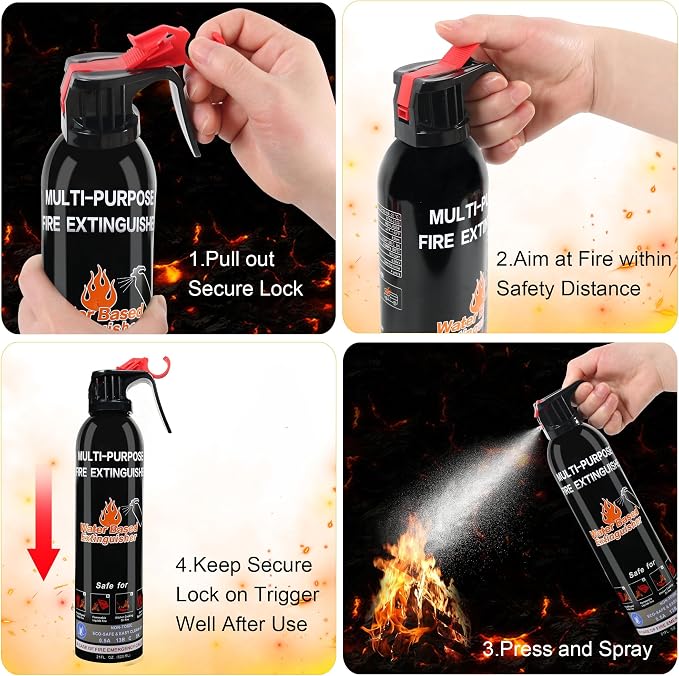 Fire Extinguisher for Home, 4 Pack Vehicle Fire Extinguishers - Image 4