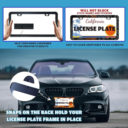 Yellow Red Thunder and Lightning License Plate Frame Fantasy Landscape License - Image 5