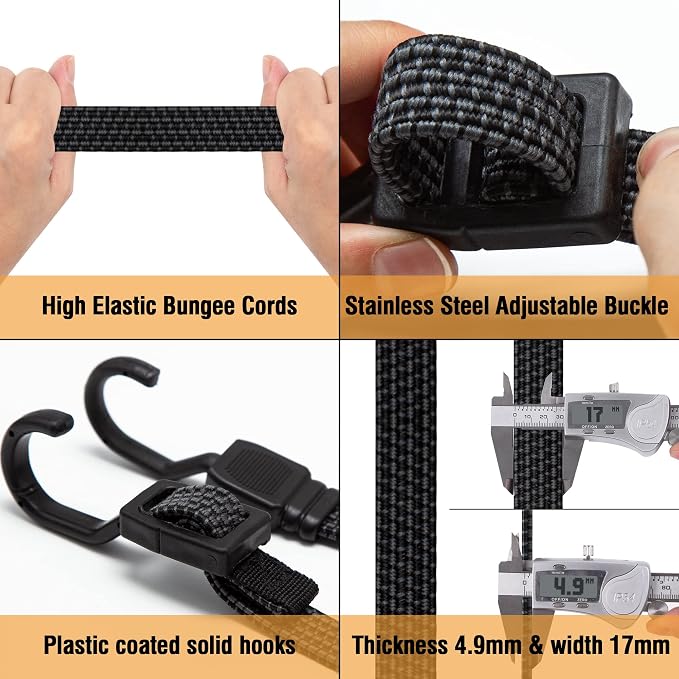 Bungee Cords, Flat Adjustable Bungee Cords - Image 6