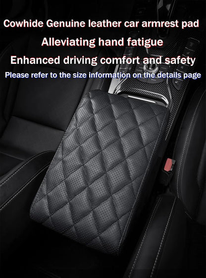 Car Center Console Cover pad Genuine Cowhide Leather, Vehicle Arm Rest Cushion - Image 8