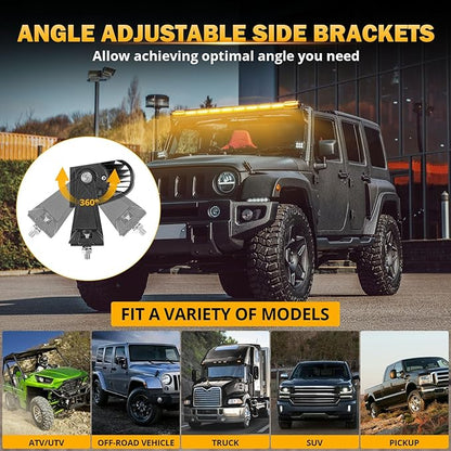 Auxbeam LED Led Light Bar 42 Inch 240W Straight Spot Flood Combo Led Off Road - Image 5