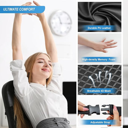 Memory Foam Lumbar Cushion Provides Lower Back Pain Relief and Comfortable - Image 5