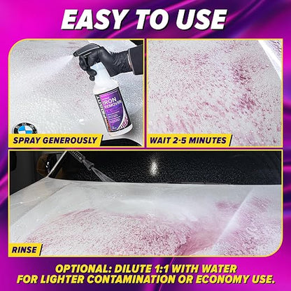 Iron Remover for Car Detailing – Iron Decon Spray, Pulls Out Brake Dust - Image 4