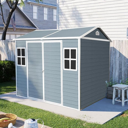 8x6 FT Outdoor Storage Resin Shed - Image 6