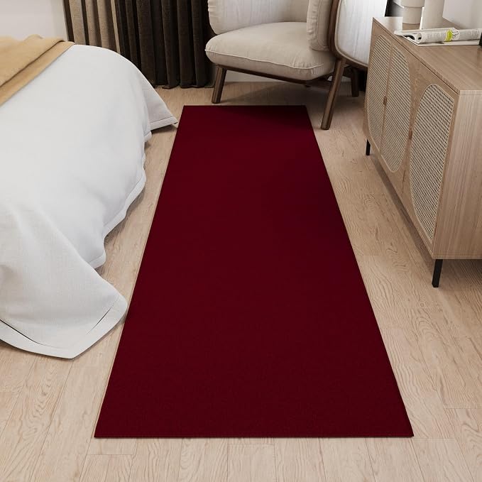 Ottomanson Hallway Runner Rug 2'7" x 12' Non Slip Solid Area Rugs Easy to Clean - Image 11
