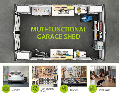 Jocisland 13.2x20.7x8.4 FT Heavy Duty Carport, Metal carport - Image 6