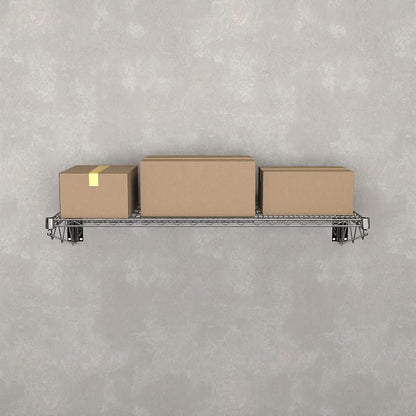 18" x 48" Chrome Wire Wall Mount Shelf - Image 5